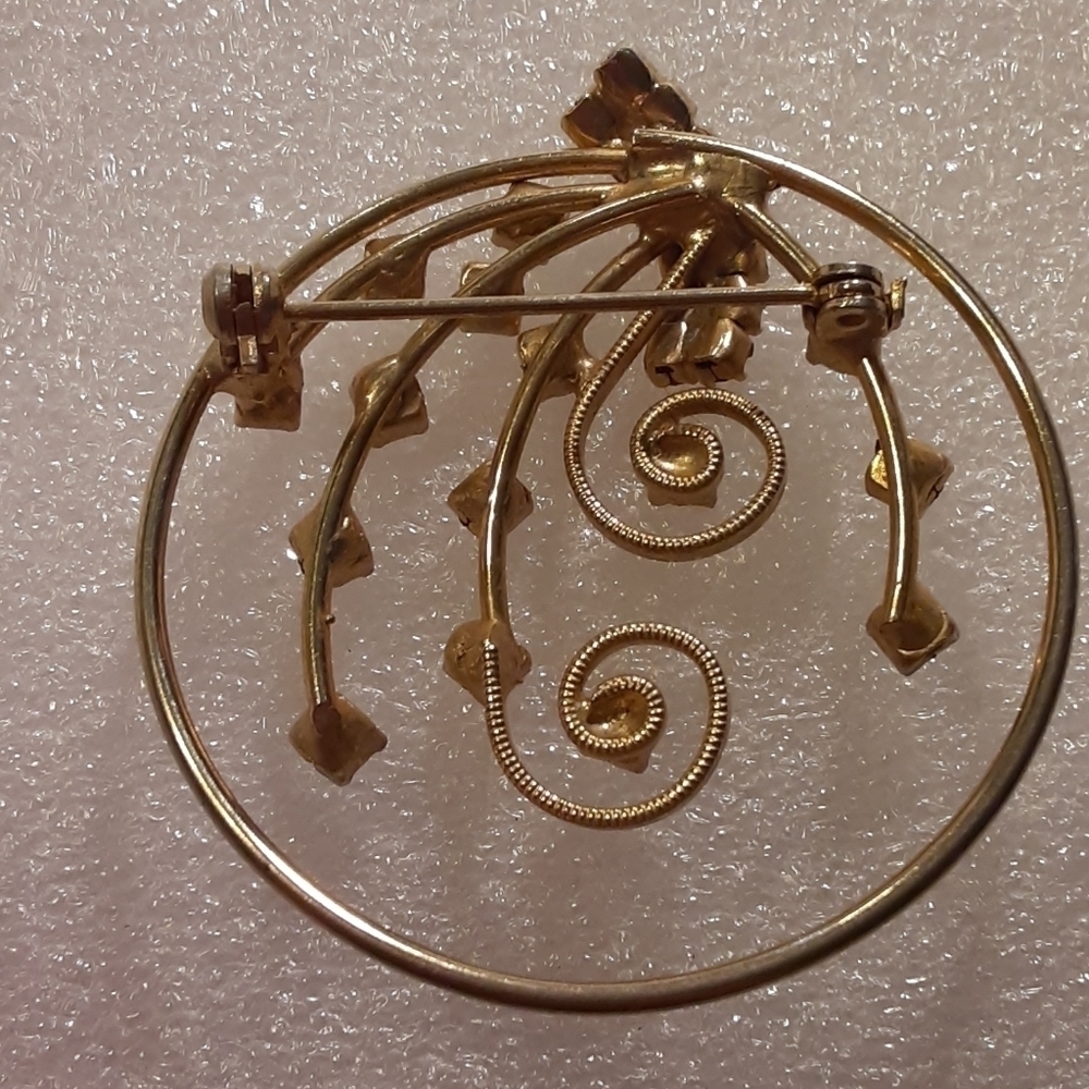 Multi Colored Rhinestone Brooch - image 4